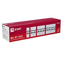 Выключатель автоматический 40А 1П однополюсный характеристика C 10kA ВА 47-100 Basic mcb47100-1-40C-bas EKF от поставщика КабельСпецСтрой