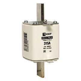 Предохранитель 315А нож – ЛАТУНЬ габарит 2 ППН-37 400/315А (fus-37/400/315) EKF от поставщика КабельСпецСтрой