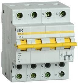 Выключатель-разъединитель трехпозиционный ВРТ-63 4P 50А MPR10-4-050 IEK от поставщика КабельСпецСтрой Выключатель-разъединитель трехпозиционный ВРТ-63 4P 50А MPR10-4-050 IEK от поставщика КабельСпецСтрой